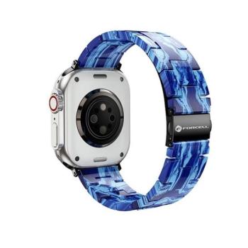 Forcell F-Design FA04 Apple Watch 42/44/45/49mm márvány mintás szíj, kék kép
