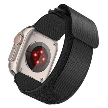 Forcell F-Design FA05 Apple Watch 42/44/45/49mm nylon szíj, fekete kép