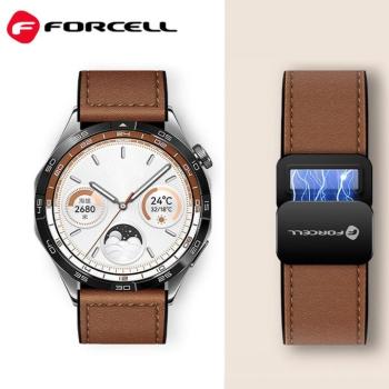 FORCELL F-DESIGN FS20 mágneses öko bőrszíj SAMSUNG Watch 20 mm barna kép