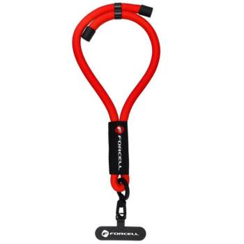 Forcell F-Design R10X40 csuklóra akasztható telefontartó / csuklópánt, állítható hossz max. 20cm, piros kép