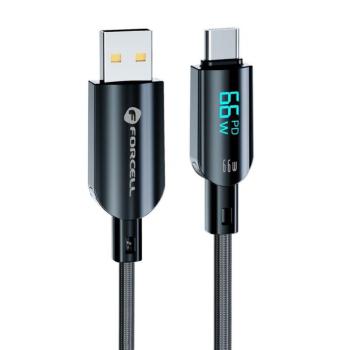 FORCELL F-ENERGY C272 kábel USB-A Type-C QC4.0 3A 66W Digitális 1,2 m fekete kép