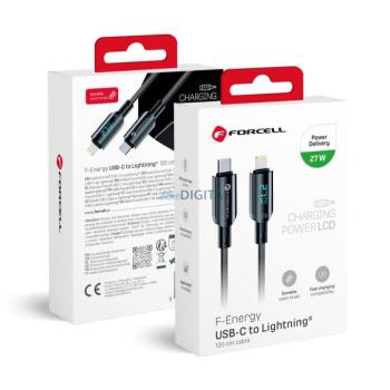 FORCELL F-ENERGY C276 kábel Type-C C PD 3A 27W Digitális 1,2 m fekete kép