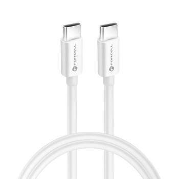 FORCELL F-ENERGY C338 USB-C-USB-C adatkábel, PD, 3A, QC4.0, 60W, 0,5m, fehér kép