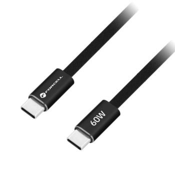 Forcell F-Energy CCFN23 USB-C-USB-C töltő-és adatkábel, QC4.0, PD 3A, 60W, 1,2m, fekete kép