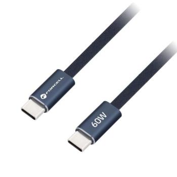 Forcell F-Energy CCFN23 USB-C-USB-C töltő-és adatkábel, QC4.0, PD 3A, 60W, 1,2m, kék kép