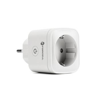Forcell F-Energy EU02 okos töltő aljzat Wi-Fi-vel, Tuya / Amazon támogatással, 230V, fehér kép