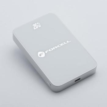 FORCELL F-ENERGY F10K8 Super Slim powerbank kompatibilis MagSafe PD3.0 QC4.0 15W 10000 mAh fehér kép