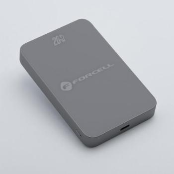 FORCELL F-ENERGY F10K8 Super Slim powerbank kompatibilis MagSafe PD3.0 QC4.0 15W 10000 mAh szürke kép