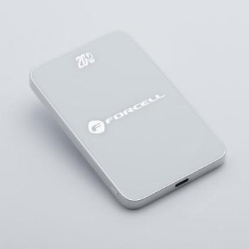 FORCELL F-ENERGY F5K8 Super Slim powerbank kompatibilis MagSafe PD3.0 QC4.0 15W 5000 mAh fehér kép