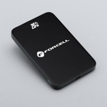 FORCELL F-ENERGY F5K8 Super Slim powerbank kompatibilis MagSafe PD3.0 QC4.0 15W 5000 mAh feketével kép