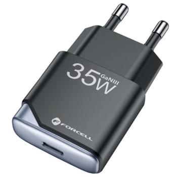 Forcell F-Energy GaN III B135101-E USB-C + USB-A töltő adapter, PD, QC4.0, 3A, 35W, fekete kép