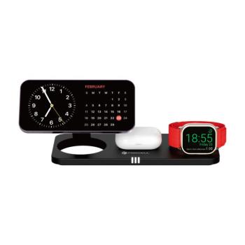 Forcell F-Energy MagNetix 3in1MagSafe kompatibilis vezeték nélküli töltő, fekete kép