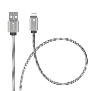 FORCELL F-ENERGY Metal C236 kábel USB-A - Lightning 2,4A 12W 2 m ezüst kép