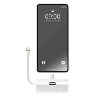 Forcell F-Energy Power Plug F5K3 Powerbank tápcsatlakozó 5000mAh Type-C csatlakozóval PD 20W - fehér kép