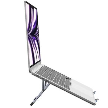 Forcell F-Grip Fold Stand X Pro állítható / összecsukható asztali notebook / laptop tartó, szürke kép
