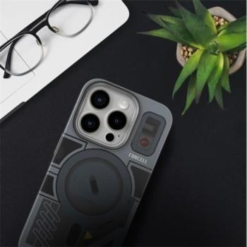 Forcell F-Protect Levels iPhone 16 Pro ütésálló MagSafe tok, Cyber, kék-szürke kép