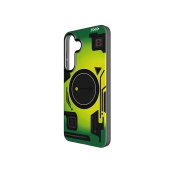 Forcell F-Protect Levels Samsung Galaxy S25 Plus ütésálló MagSafe tok, Cyber, zöld-szürke kép