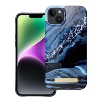 Forcell F-Protect Mirage Apple iPhone 14 Plus Magsafe kompatibilis hátlap tok, márvány minta, kék kép
