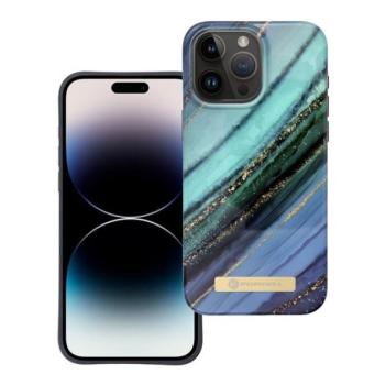 Forcell F-Protect Mirage Apple iPhone 15 Pro Max Magsafe kompatibilis hátlap tok, márvány minta, jáde zöld kép