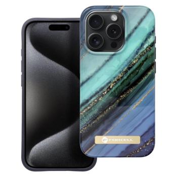 Forcell F-PROTECT Mirage (Jade Marble) MagSafe-kompatibilis tok iPhone 15 Pro - kék kép