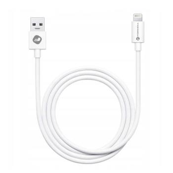 FORCELL kábel USB A és Lightning 8-pin 1A C316 TUBE fehér 1 méter kép