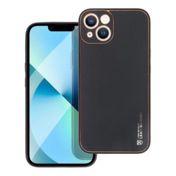 Forcell Leather műbőr hátlap tok, Apple iPhone 14, fekete kép
