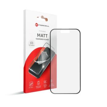 Forcell Matt Glass edzett üveg fekete szegéllyel iPhone 11/XR kép