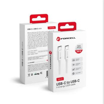 FORCELL Type-C kábel C do Type-C QC4.0 5A/20V PD100W C339 3m fehér kép