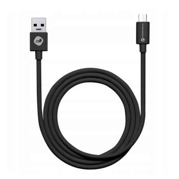 FORCELL USB kábel Micro 2,1A C321 TUBE fekete 1 méteres kábel 1 méter kép