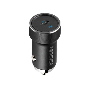Forever CC-06 autós töltő 1xUSB-C csatlakozással 20W PD QC - fekete kép