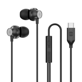 Forever EP-02 vezetékes fülhallgató USB-C - fekete kép