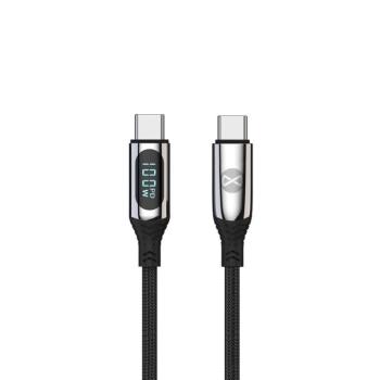 Forever LCD Type-C - Type-C kábel 100W 1m - fekete kép