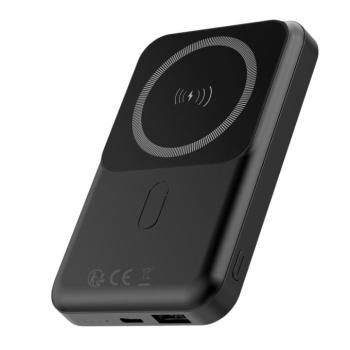Forever MATB-100 vezeték nélküli mágneses powerbank PD QC 22.5W 10000mAh - fekete kép
