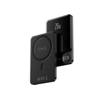 Forever MATB-200 vezeték nélküli mágneses powerbank 20W PD 5000mAh - fekete kép