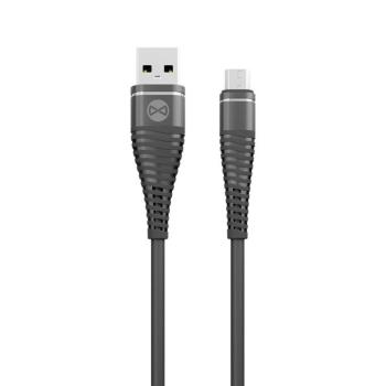 Forever Shark USB-A - microUSB kábel 1m 2A - fekete kép