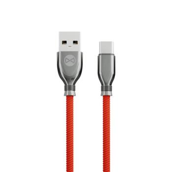 Forever Tornado USB-A - Type-C kábel 3A 1m - piros kép