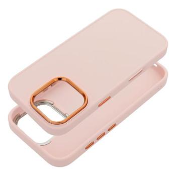 Frame Apple iPhone 17e / iPhone 16e közepesen ütésálló tok kameravédő kerettel, rózsaszín kép
