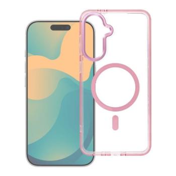 Frame Clear Hybrid Mag Samsung Galaxy A37 hátlap tok, MagSafe, átlátszó-rózsaszín kép