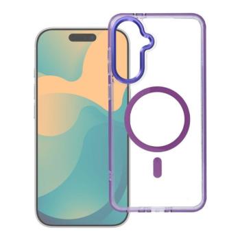Frame Clear Hybrid Mag Samsung Galaxy A57 hátlap tok, MagSafe, átlátszó-lila kép