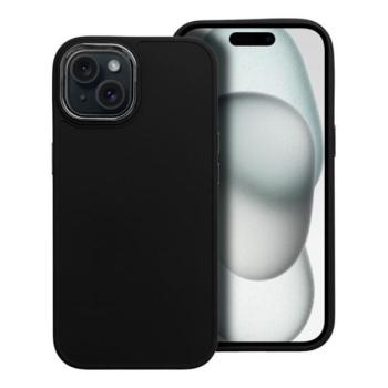 Frame iPhone 15 közepesen ütésálló tok kameravédő kerettel, fekete kép