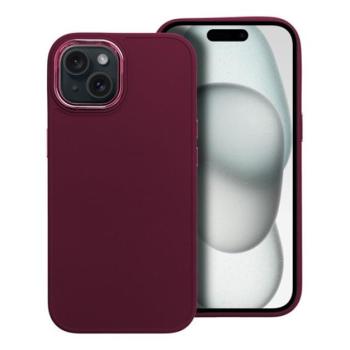Frame iPhone 15 közepesen ütésálló tok kameravédő kerettel, lila kép
