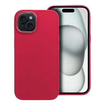 Frame iPhone 15 közepesen ütésálló tok kameravédő kerettel, magenta kép