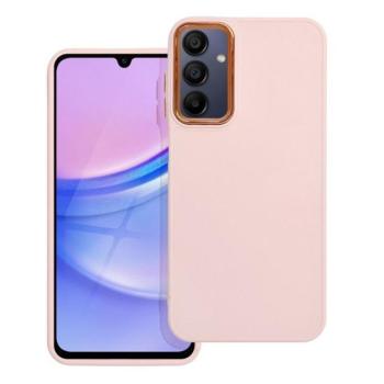 Frame Samsung Galaxy A15 5G közepesen ütésálló tok kameravédő kerettel, rózsaszín kép