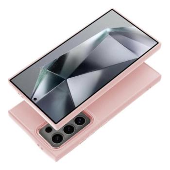 Frame Samsung Galaxy S24 FE közepesen ütésálló tok kameravédő kerettel, világos rózsaszín kép