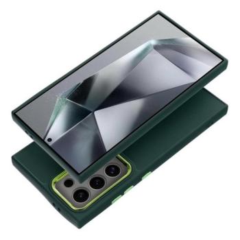 Frame Samsung Galaxy S24 FE közepesen ütésálló tok kameravédő kerettel, zöld kép