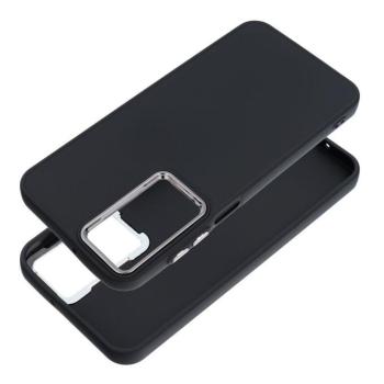 Frame Samsung Galaxy S25 Edge közepesen ütésálló tok kameravédő kerettel, fekete kép