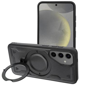 Frost Armor Samsung Galaxy A17 starabíró tok kitámasztóható gyűrűvel, fekete kép