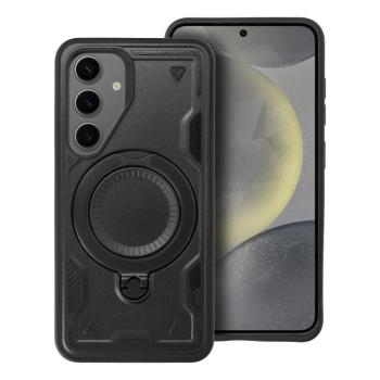 Frost Armor Samsung Galaxy S26 Ultra ütésálló hátlap tok kitámasztóval, megerősített sarok, fekete kép