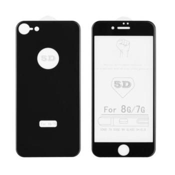 Full glue iPhone 8 Plus (5,5&quot;) fekete hajlított 5D előlapi + hátlapi üvegfólia kép
