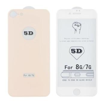 Full glue iPhone 8 Plus (5,5&quot;) rose gold hajlított 5D előlapi + hátlapi üvegfólia kép